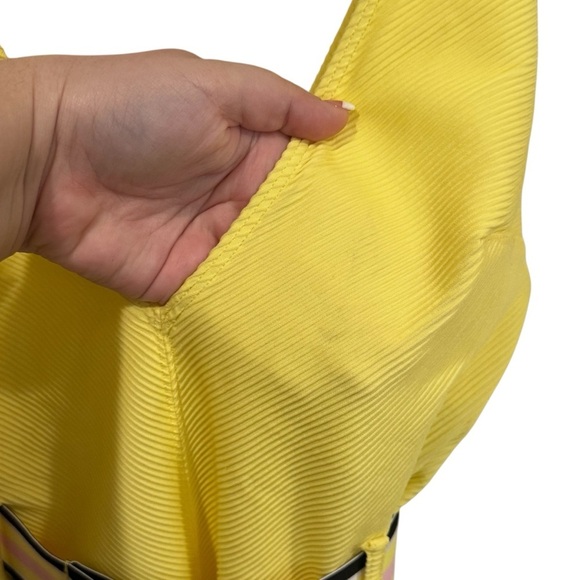 & Other Stories Belted High Cut Swimsuit 70’s Retro Summer Vacation Size 8 - Picture 4 of 13